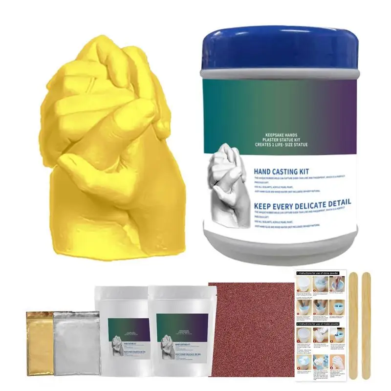 

Family Hand Casting Kit Couples Hand Moulding Kit Couples For Holiday Activities Hand Mold Kits For Adults Child Wedding Friends