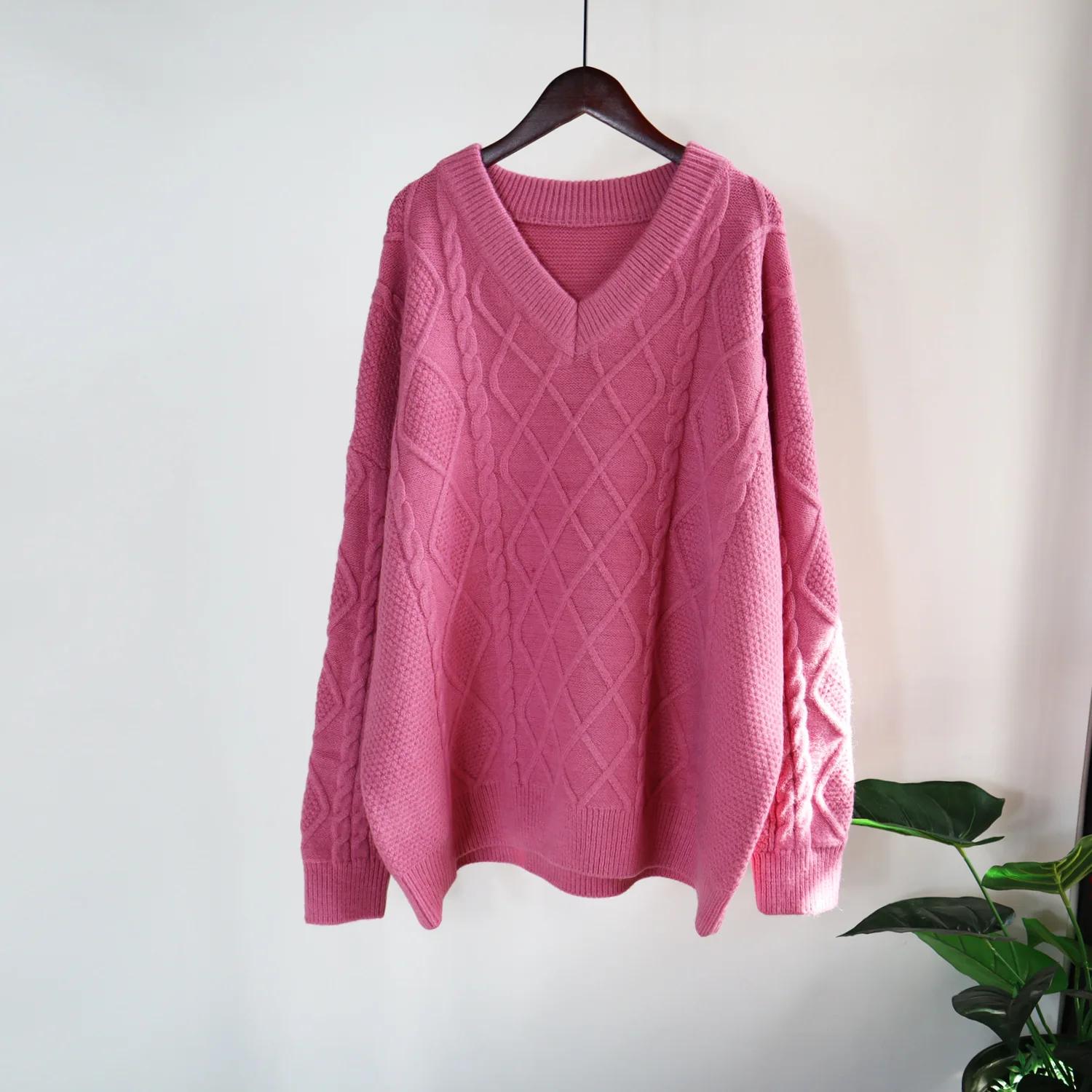 

New loose pullover thickened sweater for 2021 pregnant women White
