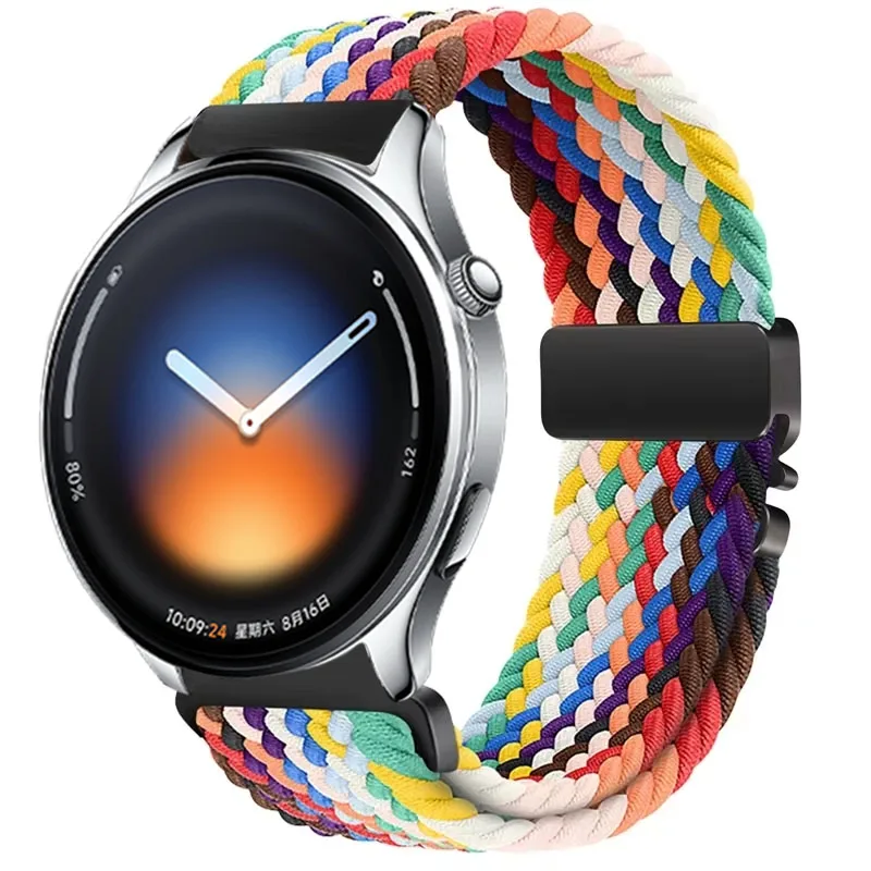 Фото Нейлоновый плетеный ремешок для Xiaomi Watch 5/S4 S3 S2 S1, цветной ремешок-браслет с парашютной пряжкой для OPPO Watch X/X2/S, OnePlus Watch Lite №4