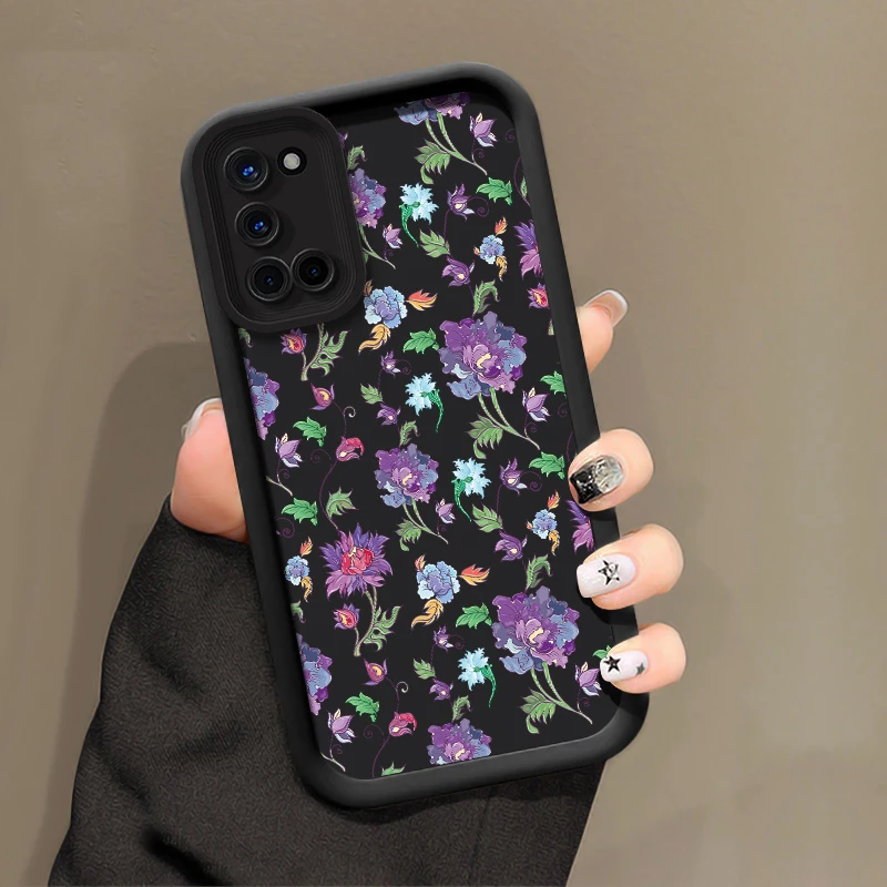 Фото Матовый силиконовый чехол для Xiaomi Redmi Note 14 13 Pro Plus 12 Turbo 12S 11S 11T 11 Pro с цветочным узором, противоударный №4