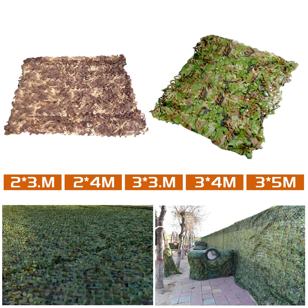 

2x3m 2x4m military camouflage net military net shade net for hunting garden car outdoor camping tent with shade Multi-Purpose