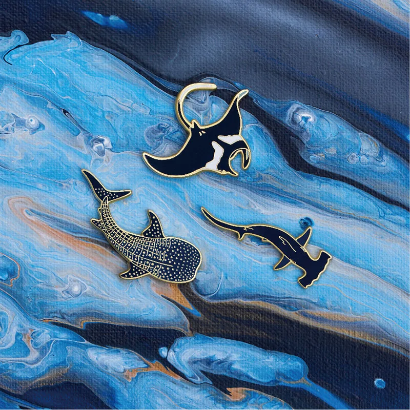 

Оригинальная брошь в виде акулы, Женский значок для пары, булавка для куртки, свитера, одежды, маленький высококачественный подарок, Металли...