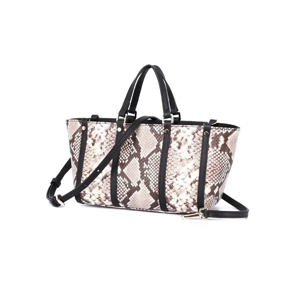 Bag 2023 New High Quality Bag Women's Handbag Large Capacity Snakeskin Head Layer Leather One Shoulder Real Leather Bag Tote Bag