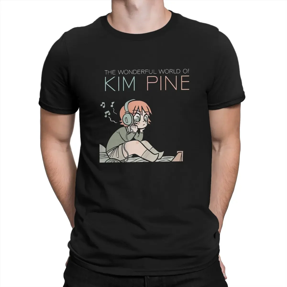 Футболки The Wonderful World of Kim Pine для мужчин винтажная футболка с круглым вырезом Scott