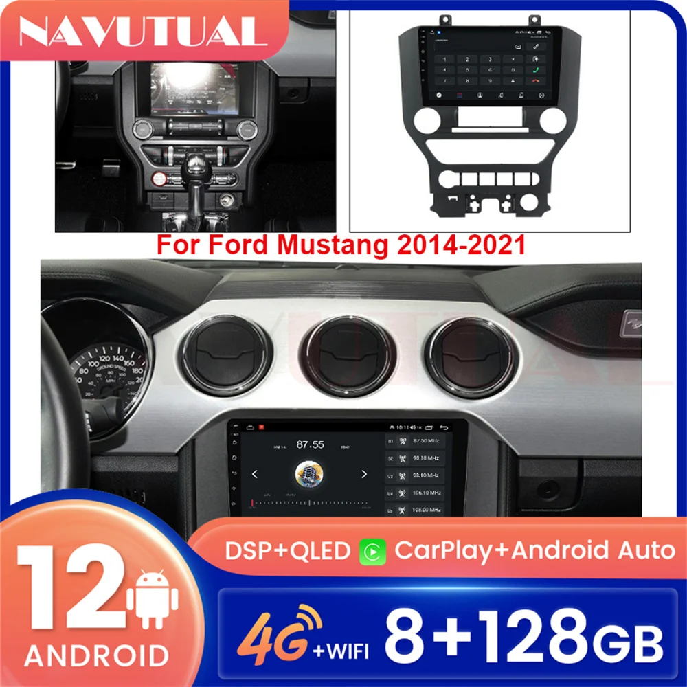 

Автомагнитола для Ford Mustang 2014-2021, Android плеер, автомобильный мультимедийный проигрыватель vido, GPS-навигация, видео, аудио, IPhone, Carplay, FM, TV, Wi-Fi, 4G