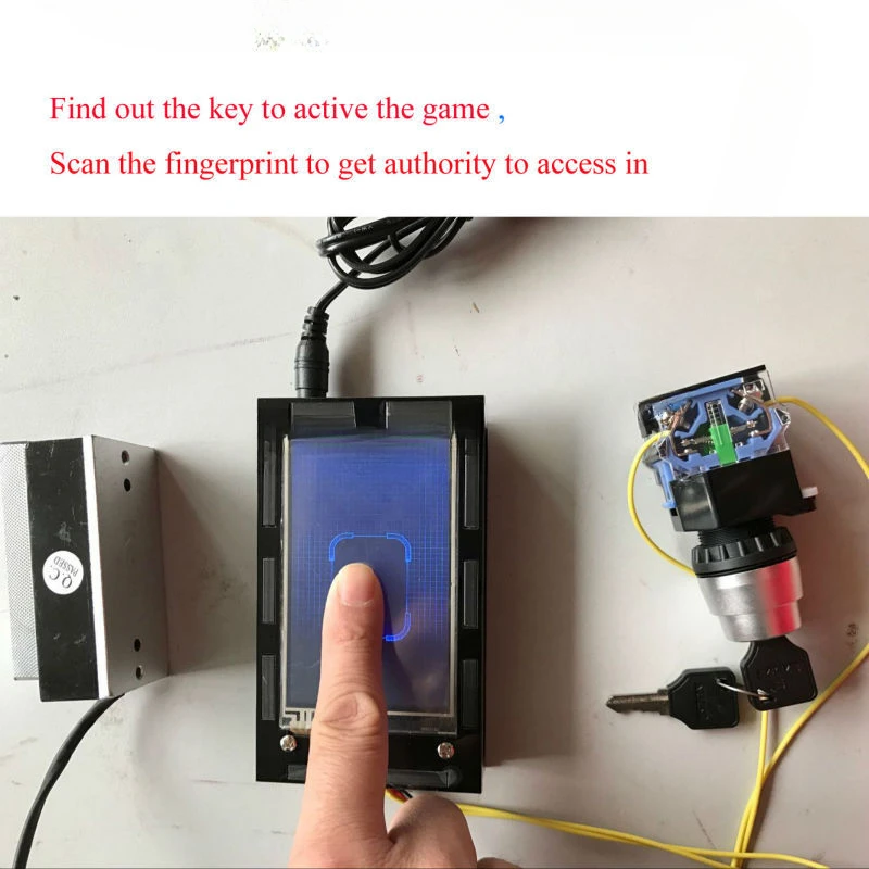 

Finger Print Scanner prop Escape room game Fingerprint identification puzzle identify the fingerprint to release lock