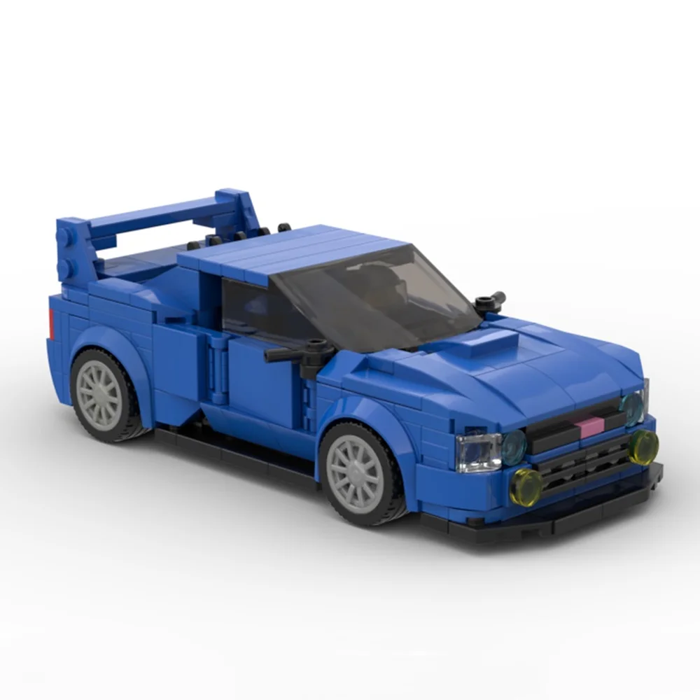 Строительный блок MOC-50999 Subau WRX STi, спортивный Радиоуправляемый автомобиль, электрическая Игрушечная модель для детей, подарок