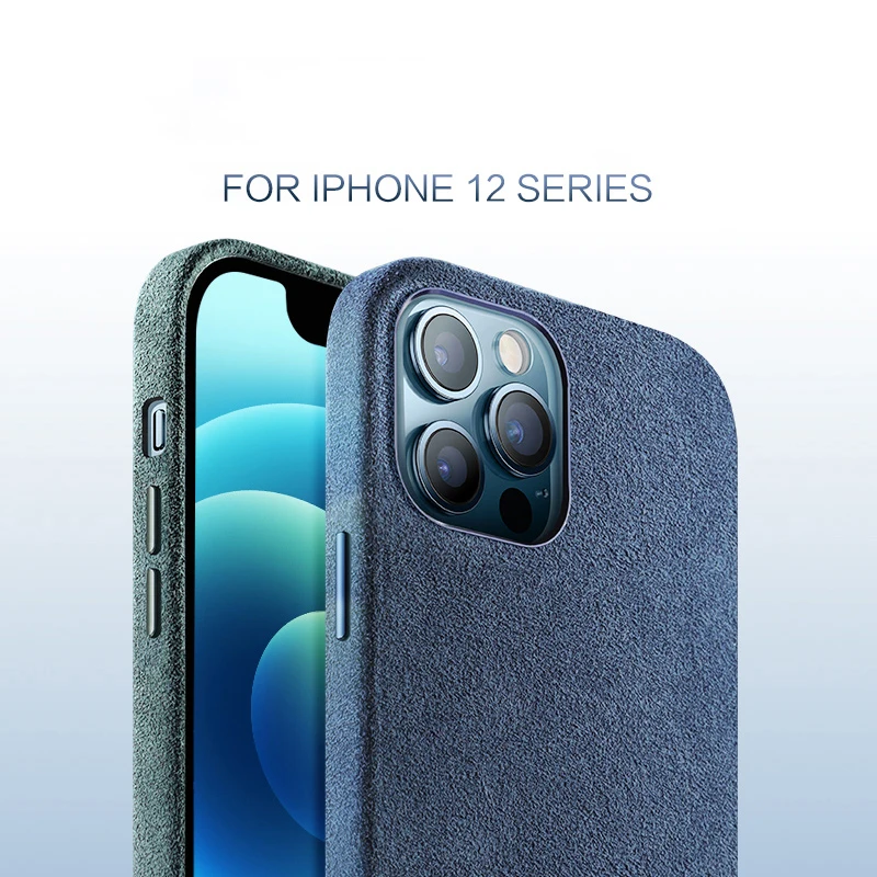 

Turn fur Case For iPhone 12 12Pro 12 Pro Max 12Mini Case New Blue Back Cover All-inclusive drop resistance