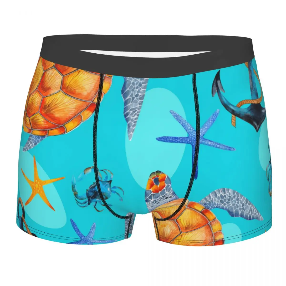 

Boxer Men Underpants Sea Turtle Ocean Starfish Vintage Anchor Men's Panties Shorts Breathable Mens Underwear Briefs Sexy Boxers