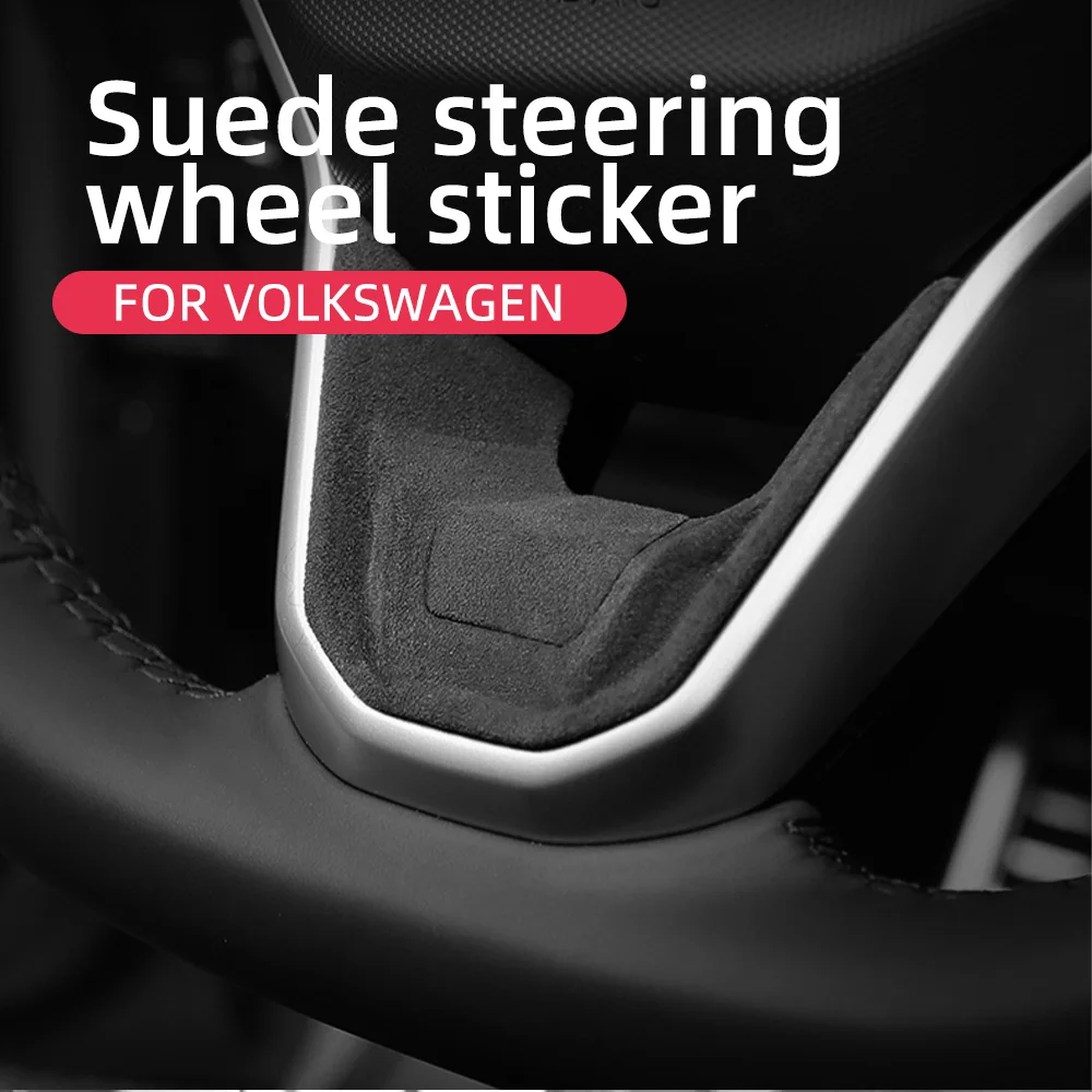 

Car Steering Wheel Trim Cover-Italy Super Suede for Volkswagen VW ID3/ID4/ID6 Golf 8 Golf8 MK8 CC Touareg Turn Fur Accessories