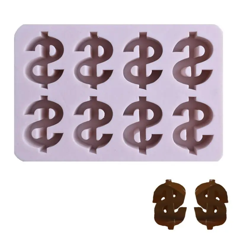 

Small Dollar Sign Mold Mini Dollar Sign Cavity Silicone Molds Fondant Biscuit Cookies Sugar Chocolate Hard Candies Dessert Molds