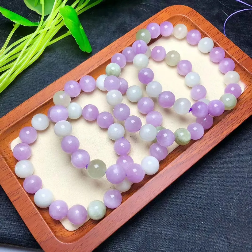 

10mm Popular Sale Natural Kunzite Healing Gemstone Crystal Bead Bracelet For Women Man Jewelry Friends