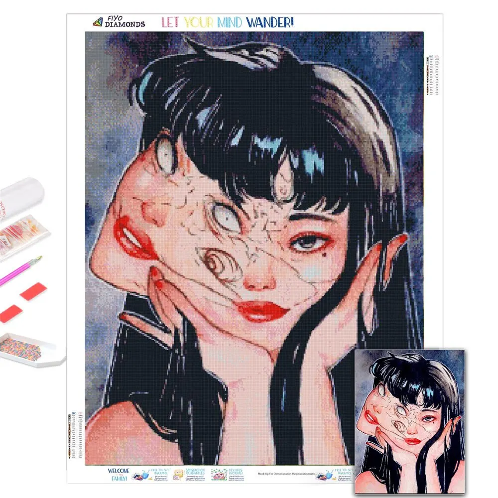 Комплект алмазной мозаики с круглыми стразами, размер 30x40 см | AliExpress