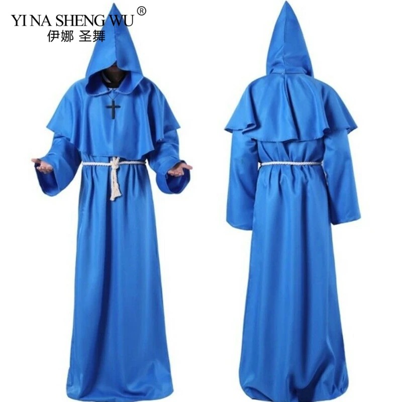 Страшная накидка для взрослых костюм косплея средневековый фрир женский халат