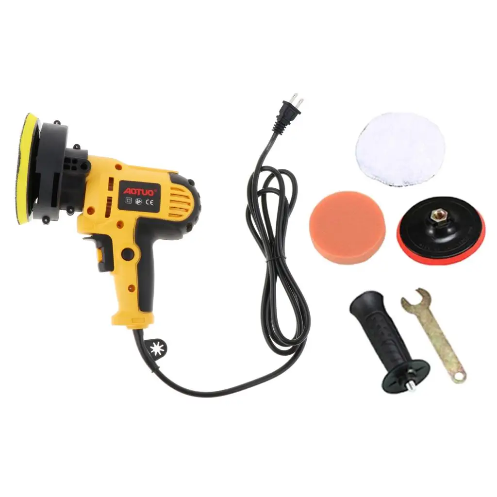 

5" 550W Car Polisher Machine Polishing Waxing Auto Polishing w/ Waxing Bonnet Pad Buffer Waxer Buffing Pad Kit, 6pcs/9pcs/12pcs