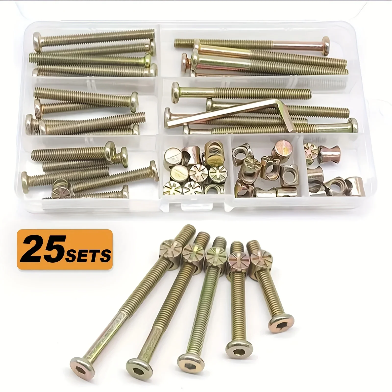 25 Комплектов винтов и оборудования для кроватки кроватки: винты с шестигранной
