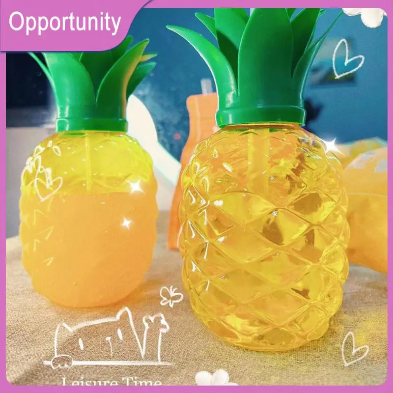 

Cup Plastic Cup Safe And Healthy Fruit Cartoon Pineapple Cup Children Ins Style Beverage Juice Milkshake Milk Tea Cup Creative
