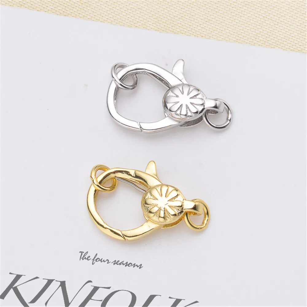 

S925 Sterling silver Cubic Zirconia Clasp DIY Beads Jewelry Making Accessories Silver/Gold Metal Connector Clasps Findings