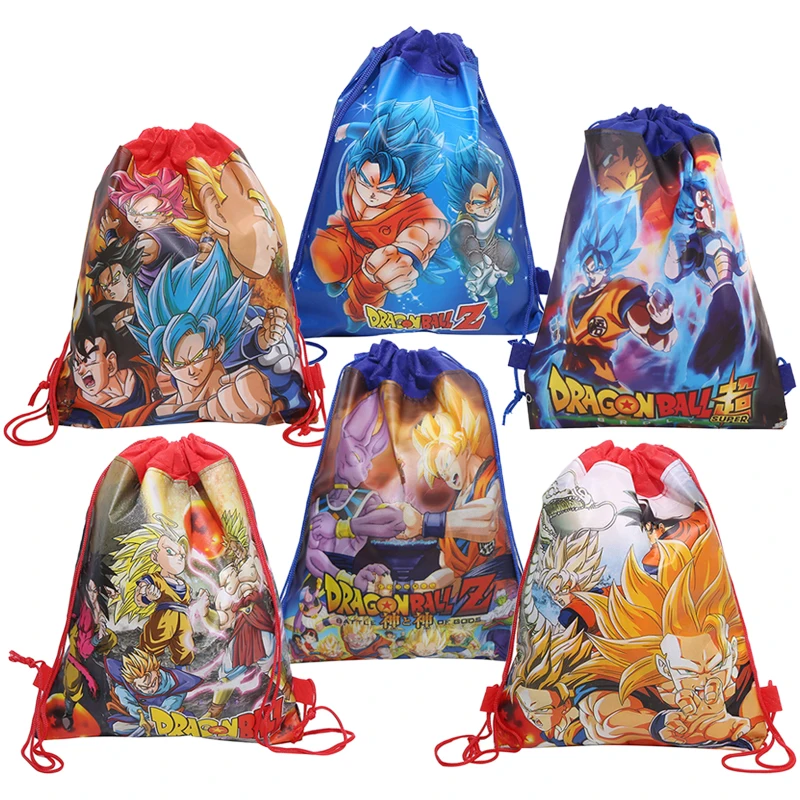 Карманный мультяшный рюкзак Goku Холщовая Сумка-органайзер для путешествий и
