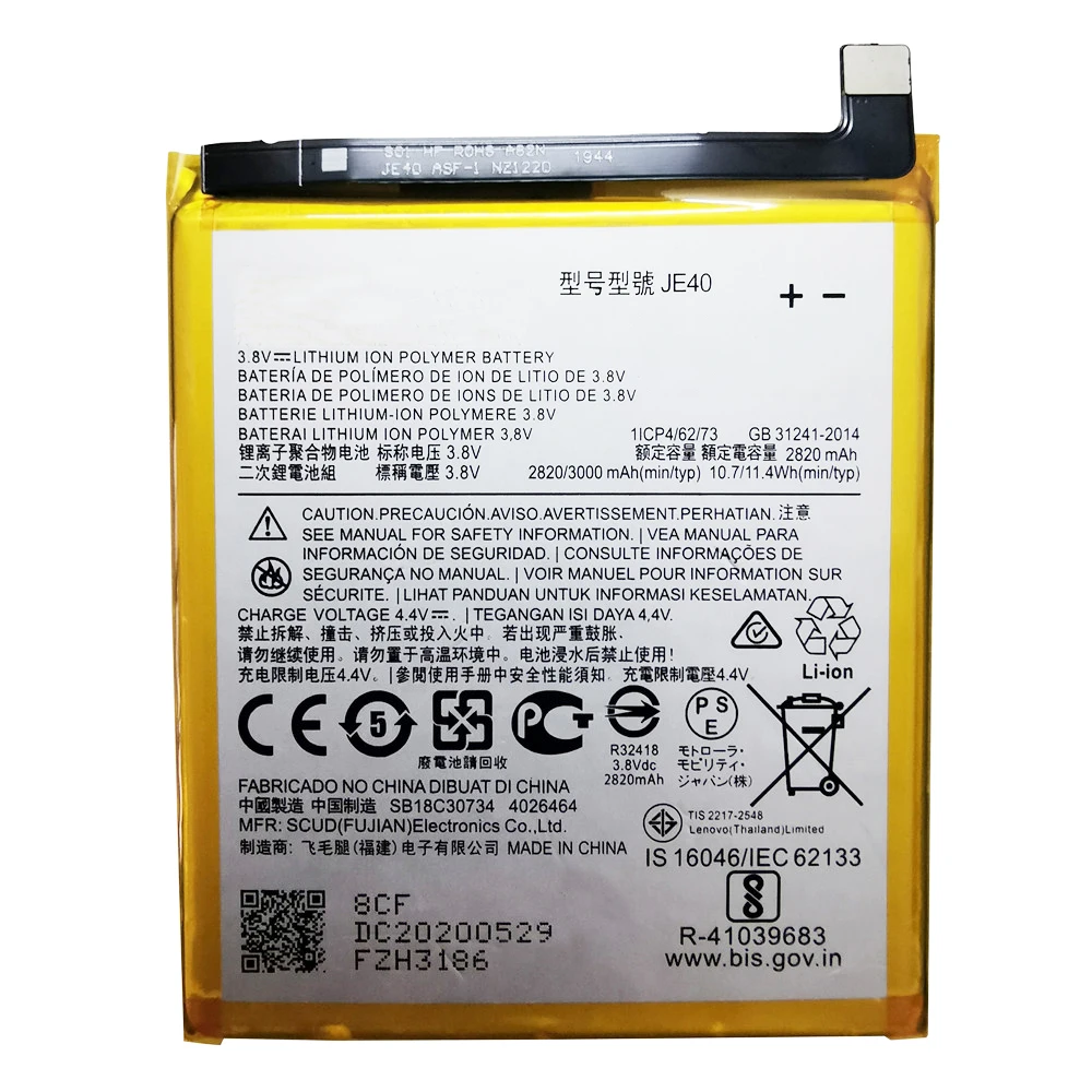 100 original new 3000mah 11 4wh je40 phone replacement battery for motorola moto z3 je40 batterie bateria batterij batteries free global shipping