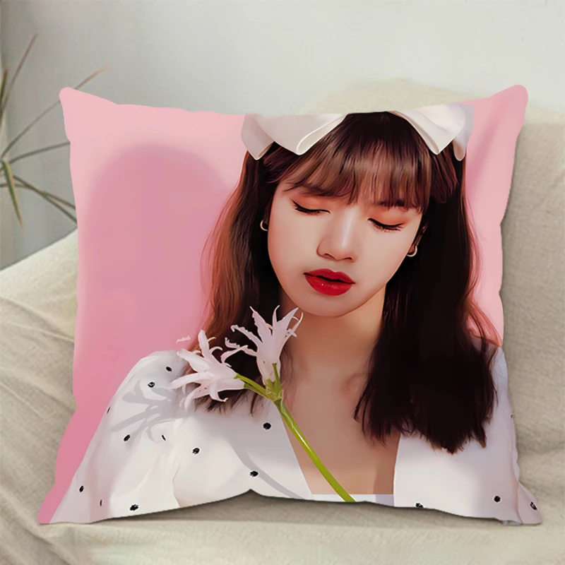 L-LISAs Милая Девушка С Принтом Квадратный Чехол Для Подушки Двусторонний Удобный