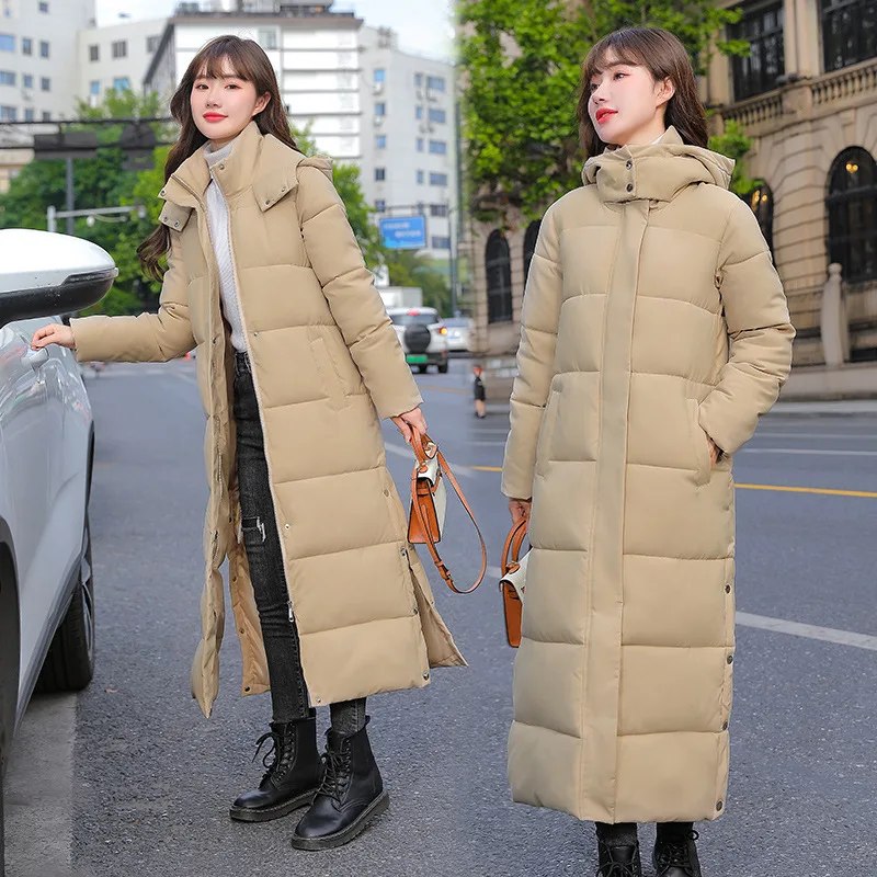Women's Winter Winter 2022 New Korean Version Of The Knee Plus Long Students Loose And Thick Padded Jacket