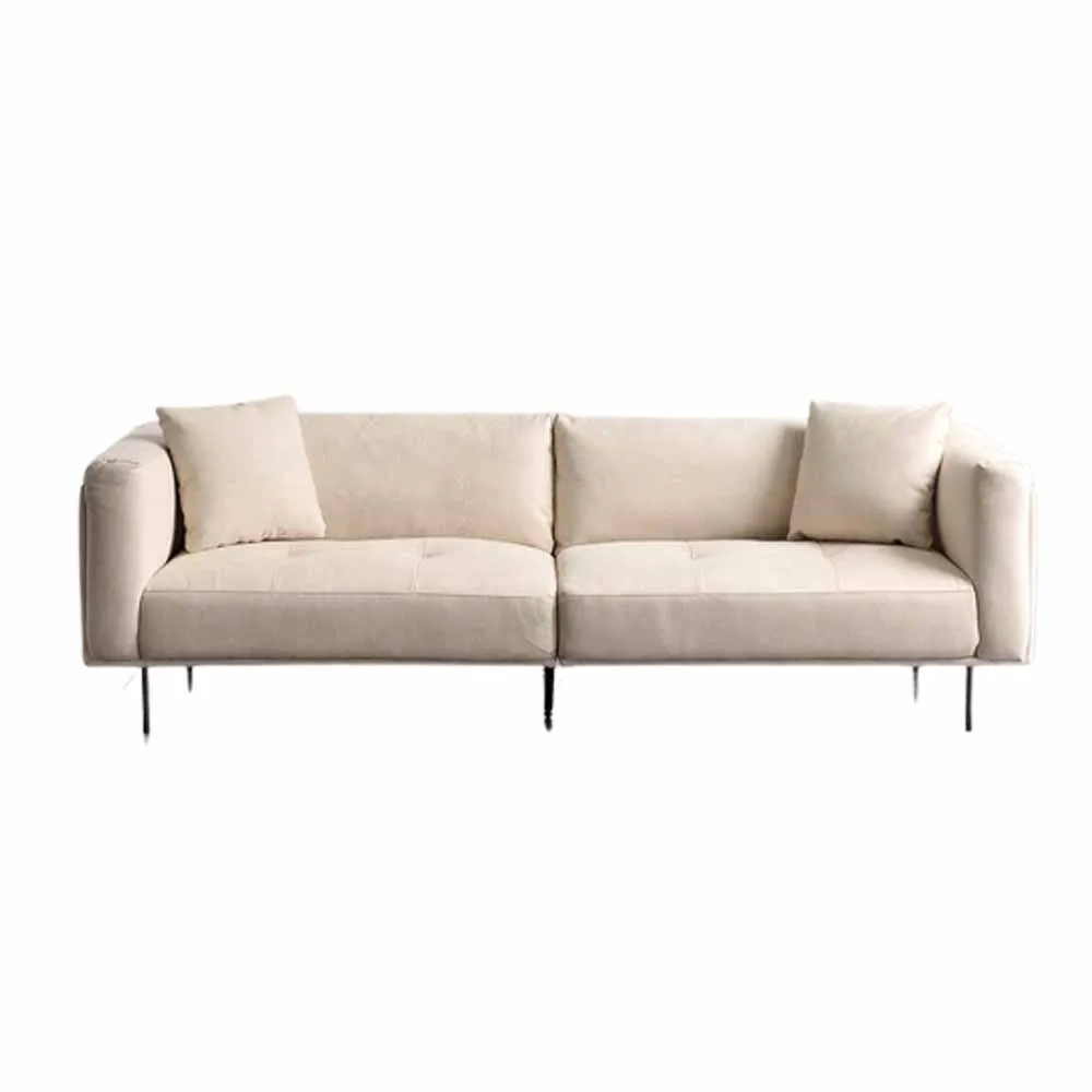 

Fabric Living Room Sofas Four People Couch 57cm Sitting Deep Comfortable With Water Proof Anti Wrinkle Sponge Cushion