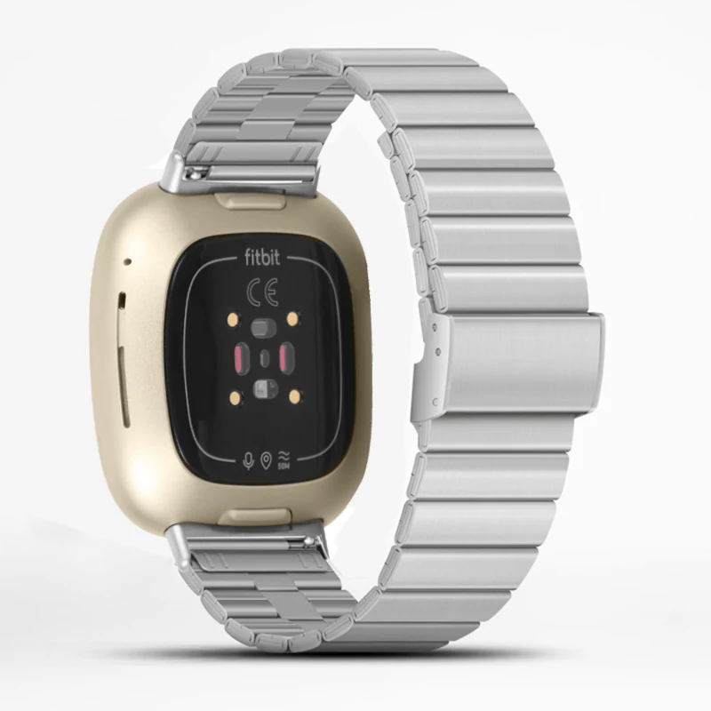 

Новый браслет из нержавеющей стали для Fitbit Sense 2, металлический ремешок для часов Fitbit Versa 4 3