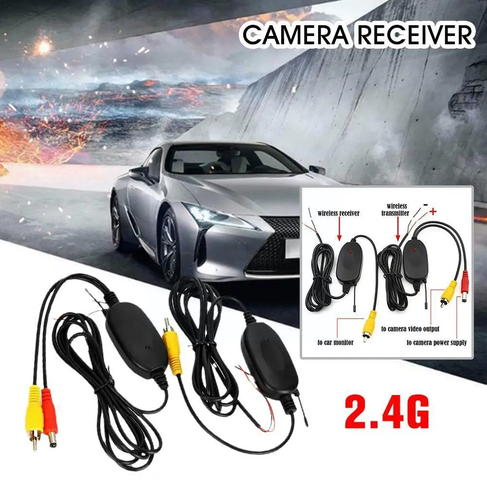 

2.4G Wireless Rear View Camera RCA Video Transmitter &Receiver For Car Rearview Monitor FM Wireless Transceiver &Receiver M