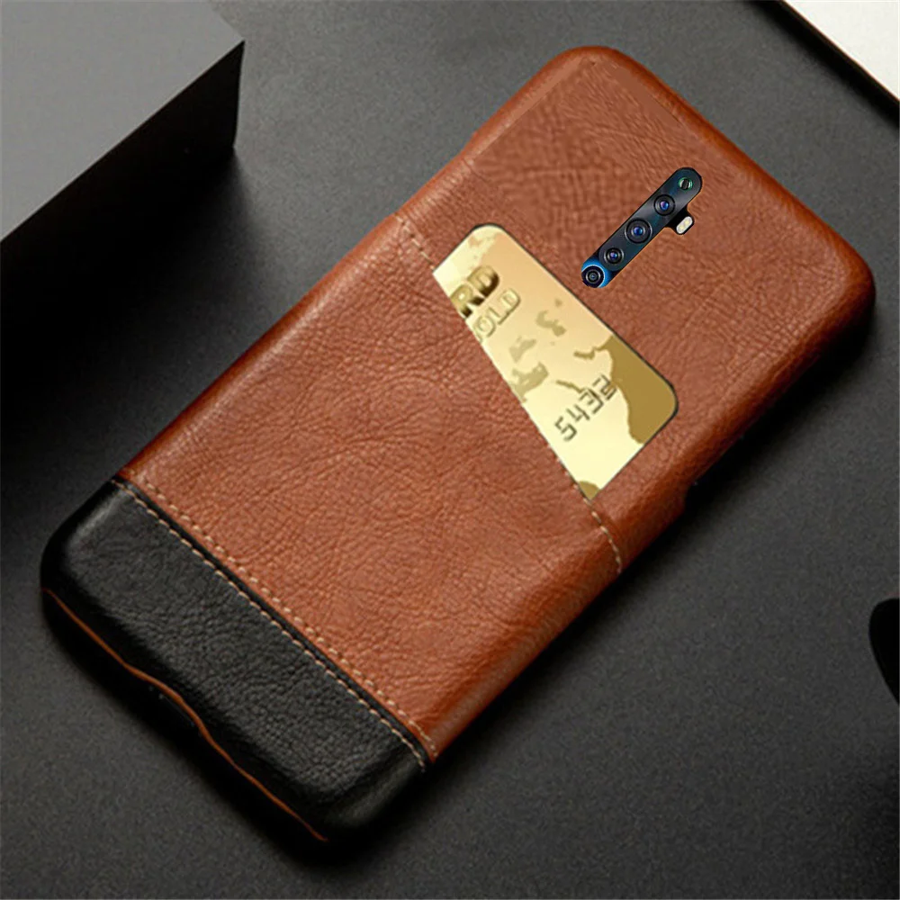 

For OPPO Reno 2 2Z Case Card Slot Holder Mixed Splice PU Leather Cover for OPPO Reno 2 2Z Cover Coque Capa Funda Reno2 Reno2Z