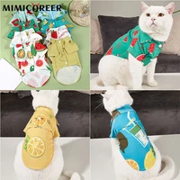 cat shirt clothes spring summer fruit printed cat t shirt vest cats dogs t shirt coat puppy pets outfits clothing supplies