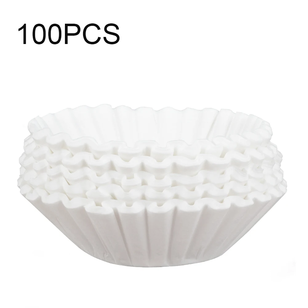 

100pcs Disposable Home Office For Beginners Accessories Professional Coffee Filter Kitchen White Paper 1-4 Cup Bar Practical