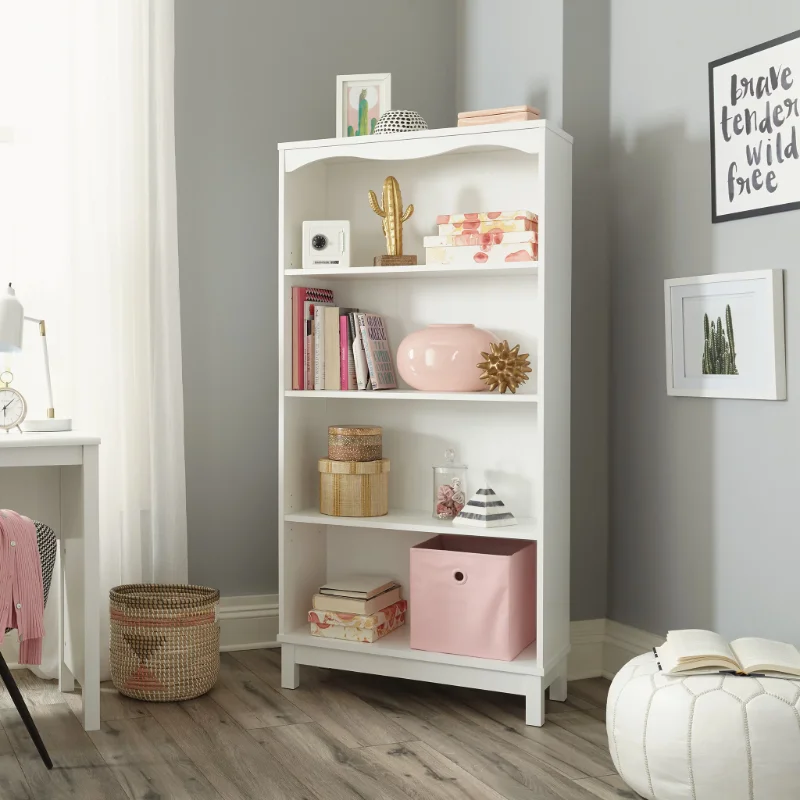

Sauder Storybook 4-Shelf Bookcase, Soft White Finish