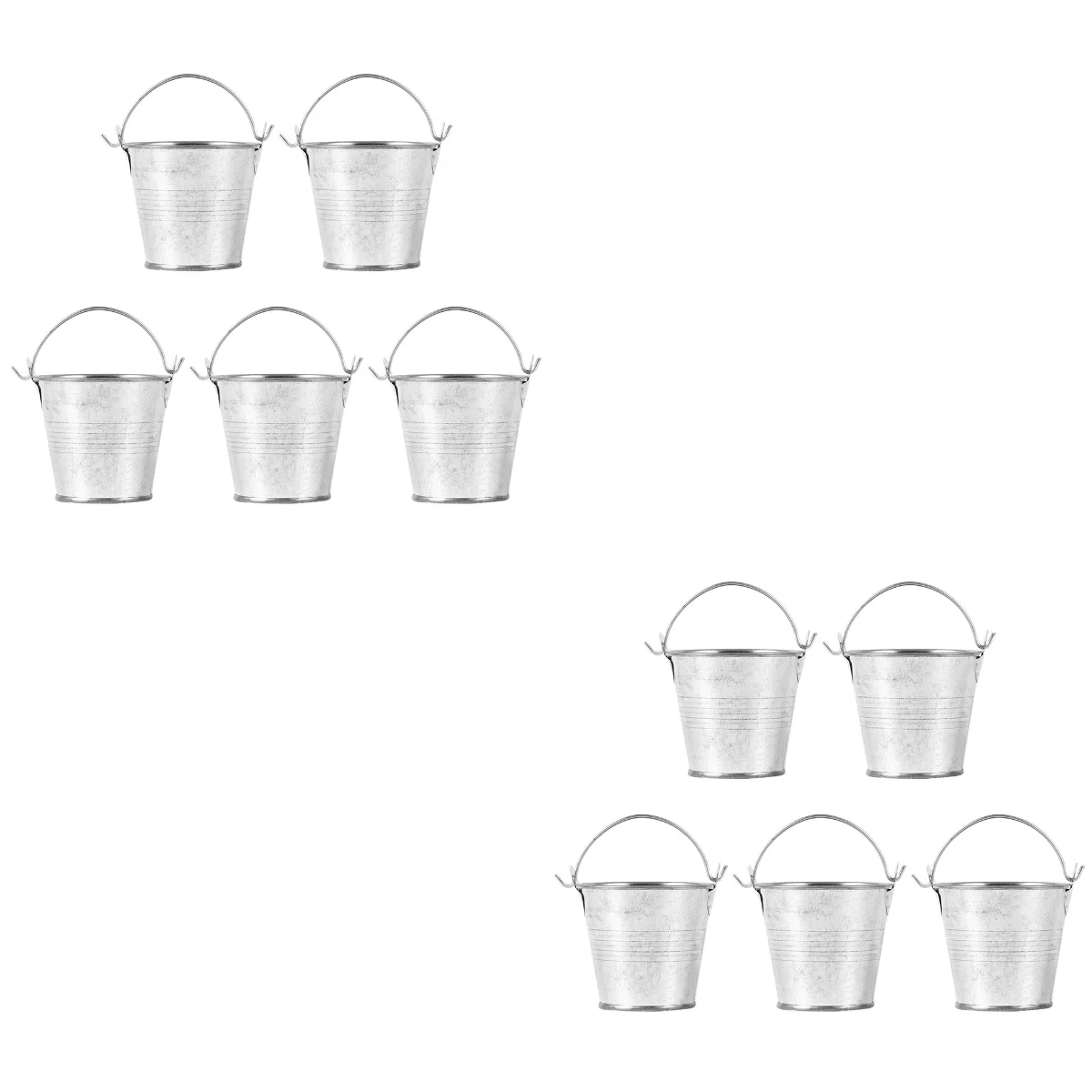 

Bucket Mini Flower Pot Metal Basket Vase Planterbonsai Iron Buckets Galvanizedstainless Arrangement Steel Garden Succulent Water