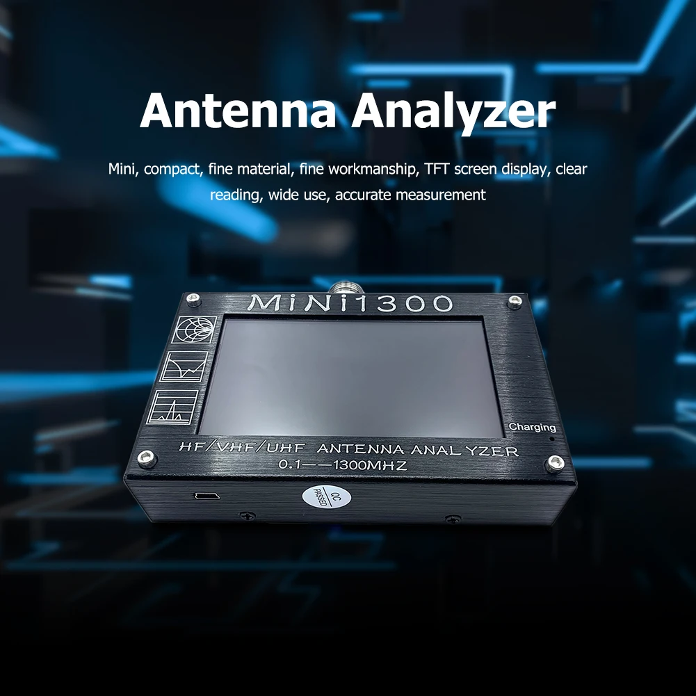 

Анализатор антенны Mini1300, Векторный анализатор сети 0,1-1300 МГц, комплекты мультитестеров HF/VHF/UHF, корпус из алюминиевого сплава с числовым дисп...