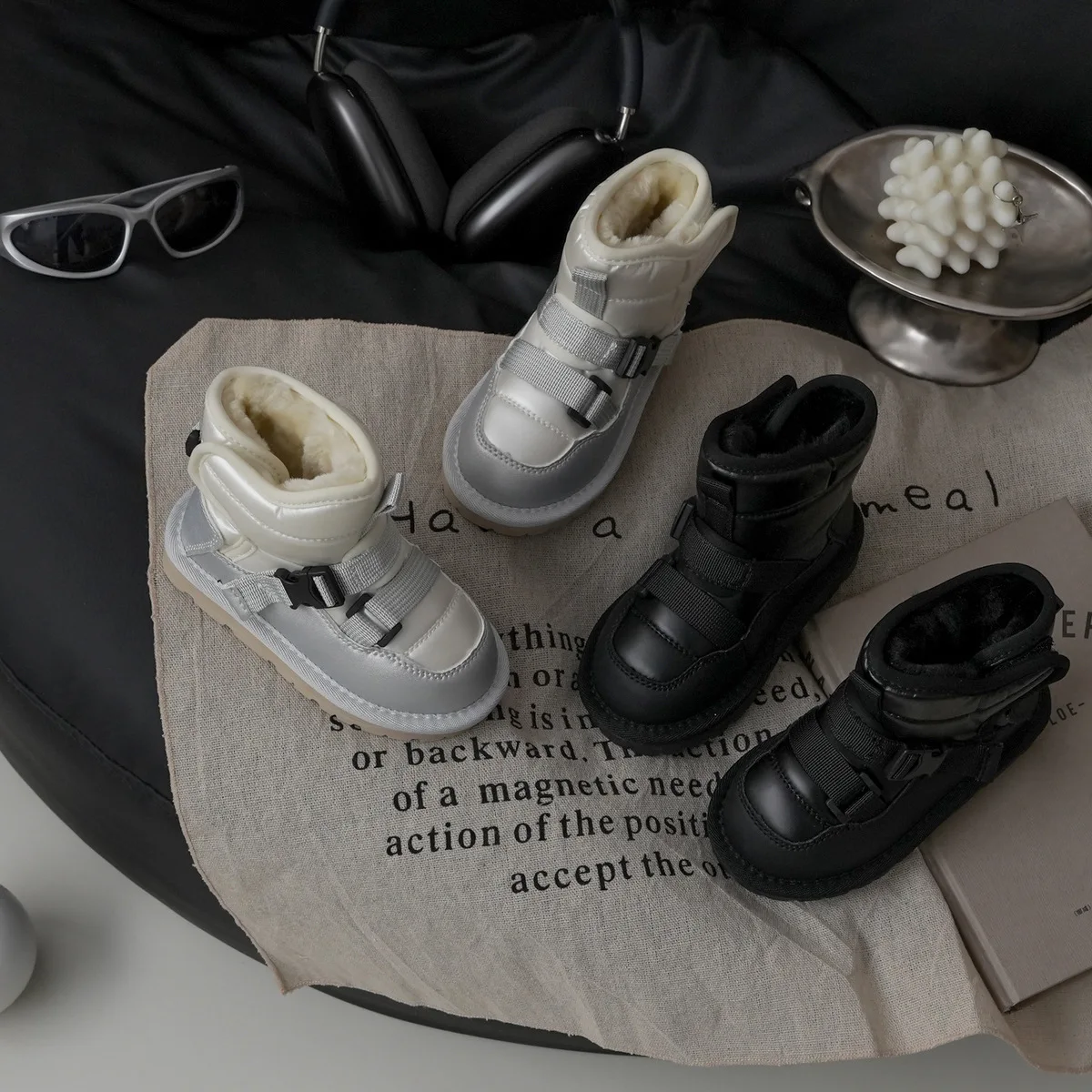 Зимние детские непромокаемые зимние ботинки нескользящие мягкие теплые