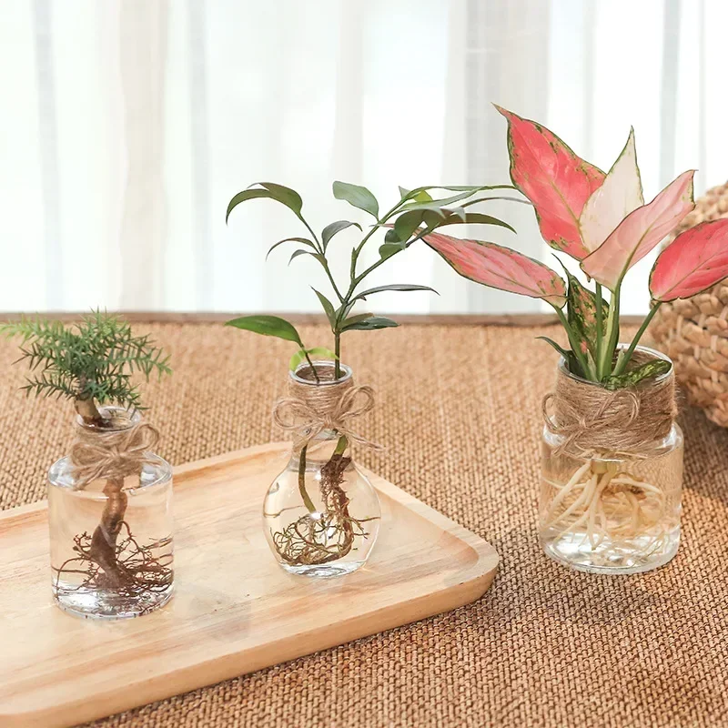 

Маленькая ваза для центральных предметов, пластиковые вазы для цветов, деревенская мини-прозрачная ваза, уникальные формы для свадебной столовой, украшение дома