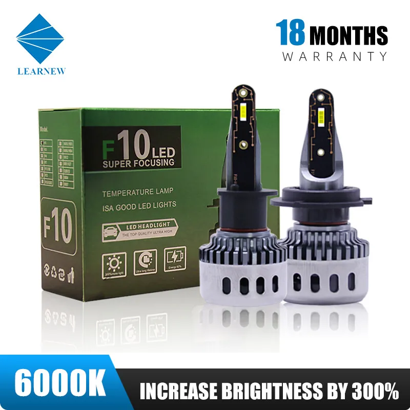 

H1 Led Headlight Bulbs High Beam Low Beam One Body Headlight Conversion Kits 6500K White Led Auto Headlights Pac