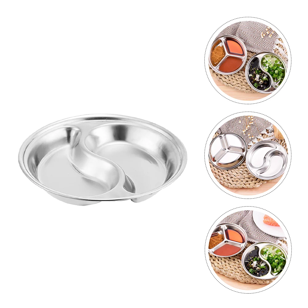 

Dish Serving Tray Seasoning Bowl Snack Appetizer Divided Box Candynut Containers New Plates Steel Stainless Sauce Year