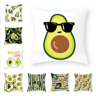 

1PC Decorative pillowcase avocado tropical fruit decorative cushion cushion polyester fiber pillowcase sofa pillowcase