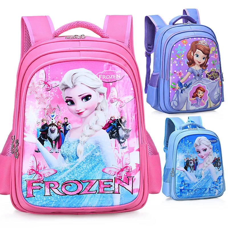 

Сумка для начальной школы Disney's New Frozen 3d, детская школьная сумка для девочек «Холодное сердце София», рюкзак для малышей