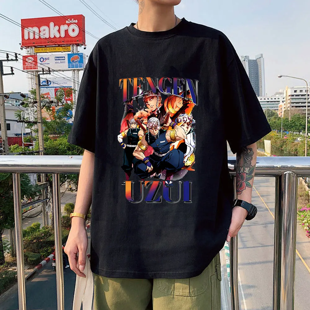 

Demon Slayer Anime KImetsu No Yaiba T-Shirt Tengen Uzui Graphics T Shirt Short Sleeve Oversized T-shirts Streetwear Clothing