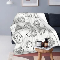hedgehog blanket flannel autumnwinter animal skin multi function super soft throw blankets for bed car plush thin quilt
