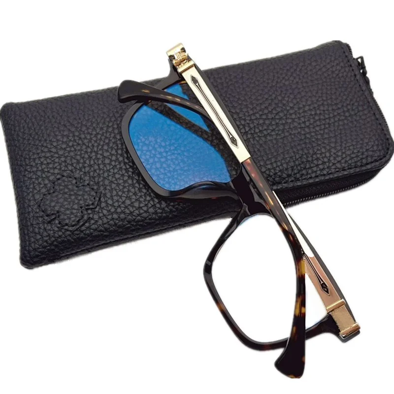 Новинка Chretro-винтажные компактные квадратные очки с оправой из титана 284 54-18