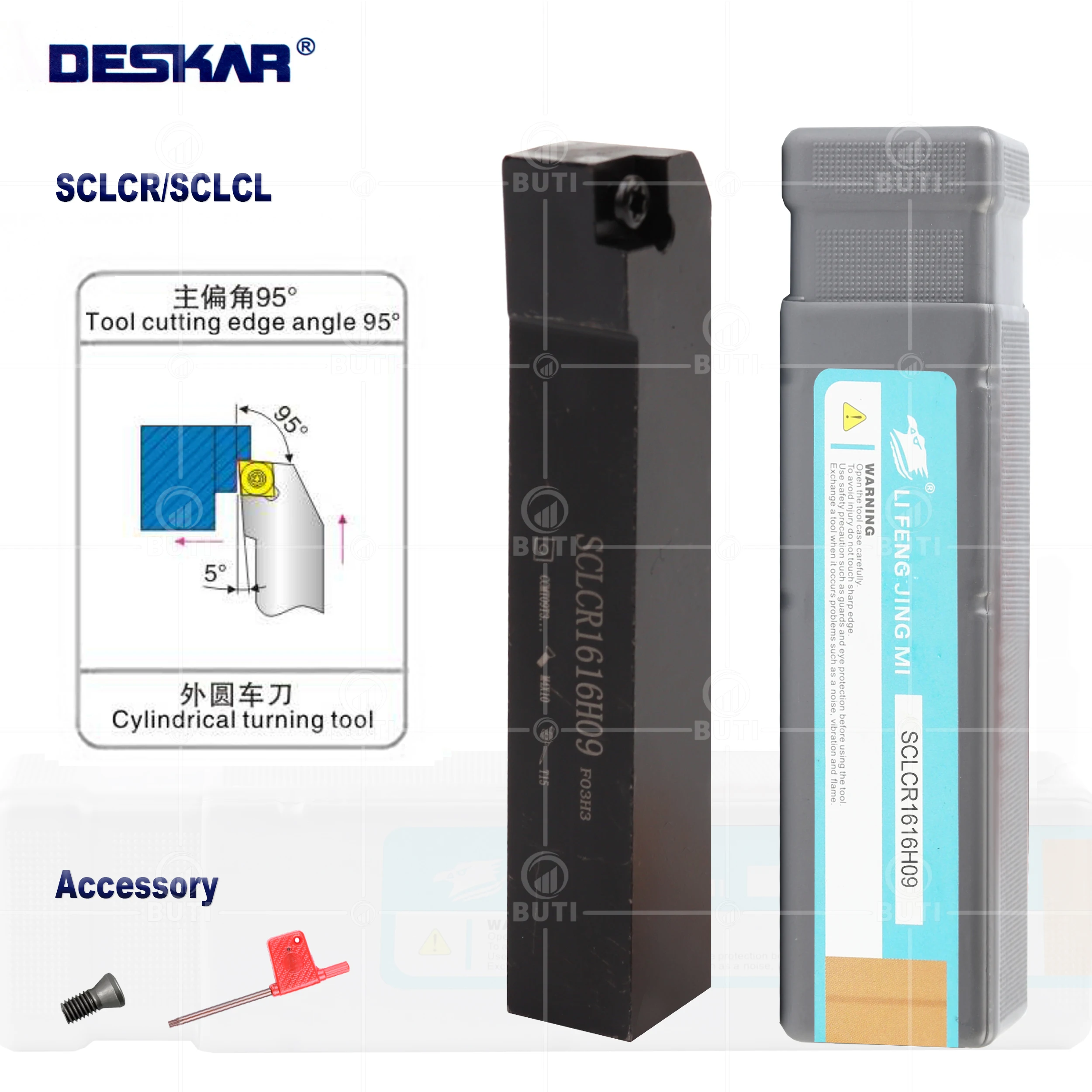 

DESKAR 100% Original SCLCR0808/1010/1212/1616/2020/2525 External Turning Tools SCLCR SCLCL CNC Cutting Holder Lathe Cutter Bar
