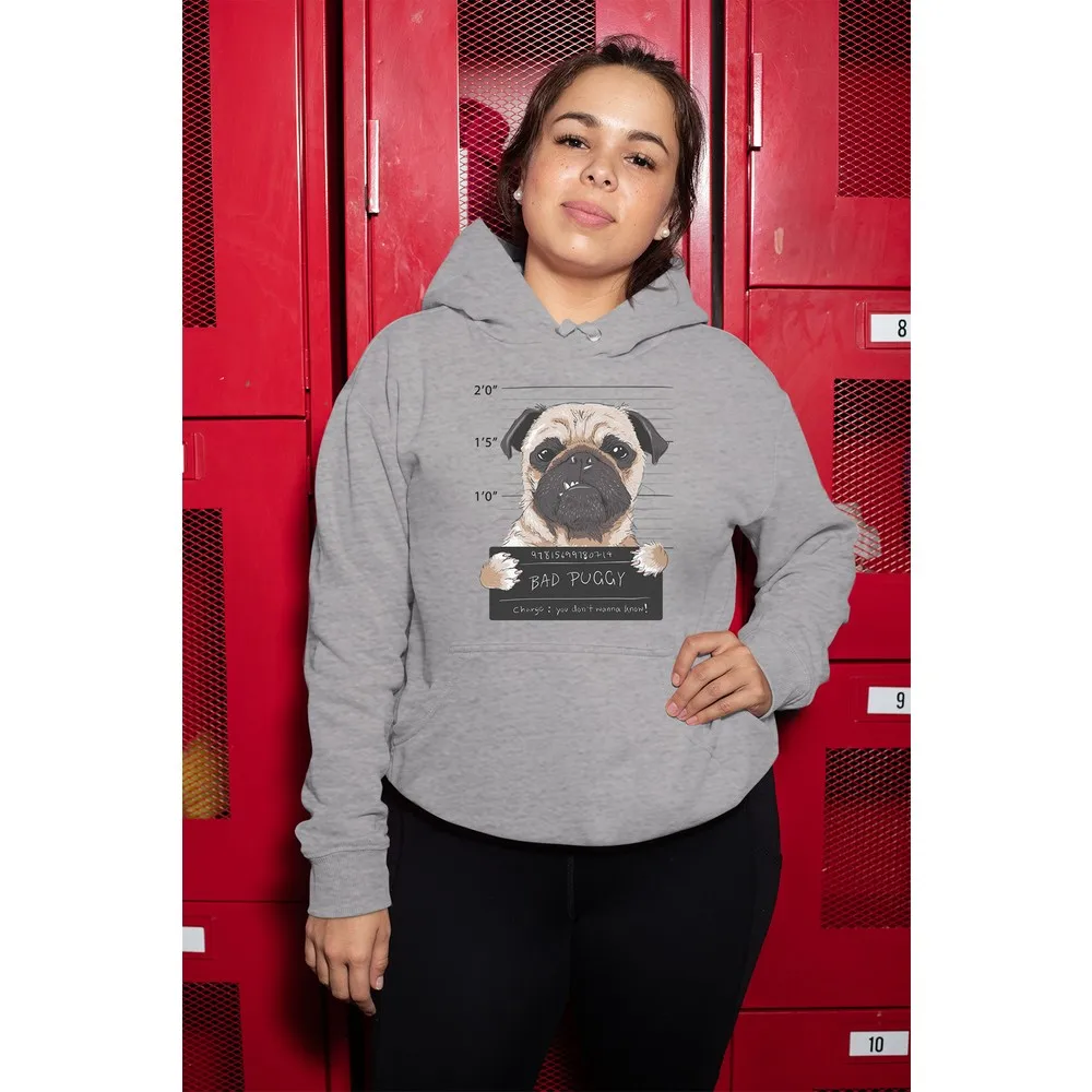 

Свитшот женский серого цвета с капюшоном