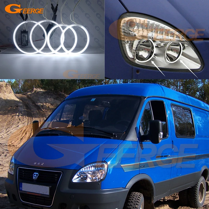 

Для газа Газель 2705 2003 2004 2005 2006 2007 2008 отличные ультра яркие CCFL ангельские глазки гало кольца комплект дневсветильник