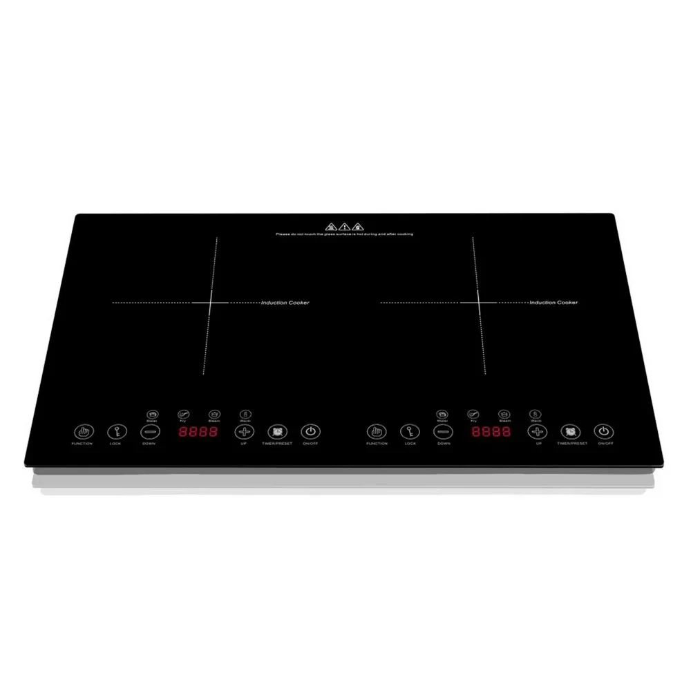 

- Induction Cooktop - Digital Kitchen Countertop Hot Plate Burners with Adjustable Temperature Control, Ceramic Glass (Dual Zon