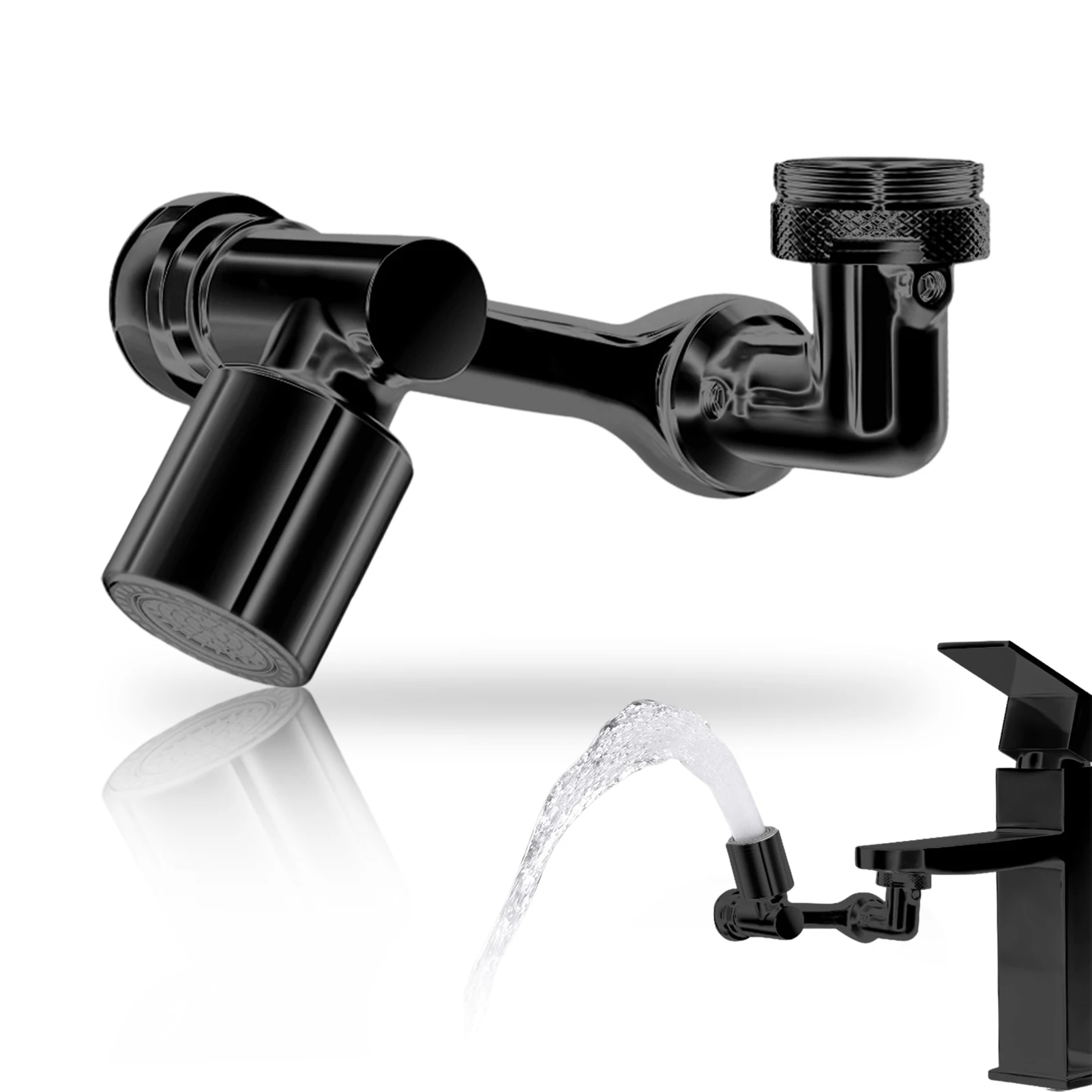 

Universal 1080 Rotatable Faucet Aerator Extender Plastic Splash Filter Faucets Bubbler Nozzle Robotic Arm For Kitchen Bathroom