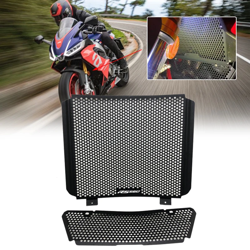 

NEW Motorcycle CNC Aluminum Radiator Guard Engine Cooler Grille Cover Protection Fit For RS660 RS 660 RS-660 2021 2022